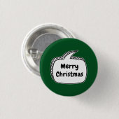 Frohe Weihnachts-Sprechblase Button (Vorne & Hinten)