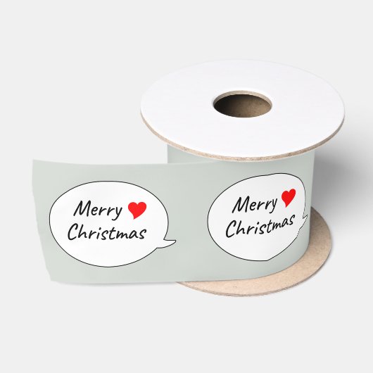 Frohe Weihnachts-Sprechblase Satinband (Spule)