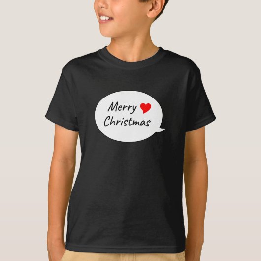 Frohe Weihnachts-Sprechblase T-Shirt (Vorderseite)