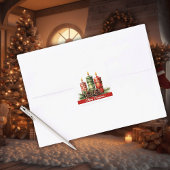 Frohe Weihnachts-Square-Aufkleber Quadratischer Aufkleber