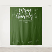 Frohe Weihnachts-Stand Prop Foto Hintergrund Wandteppich (Vorderseite)