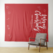 Frohe Weihnachts-Stand Prop Foto Hintergrund Wandteppich (Beispiel (Horizontal))