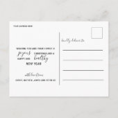 Frohe Weihnachts-Star-Imitate Gold-Script Weihnach Postkarte (Rückseite)