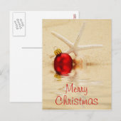Frohe Weihnachts Starfish Postkarte (Vorne/Hinten)
