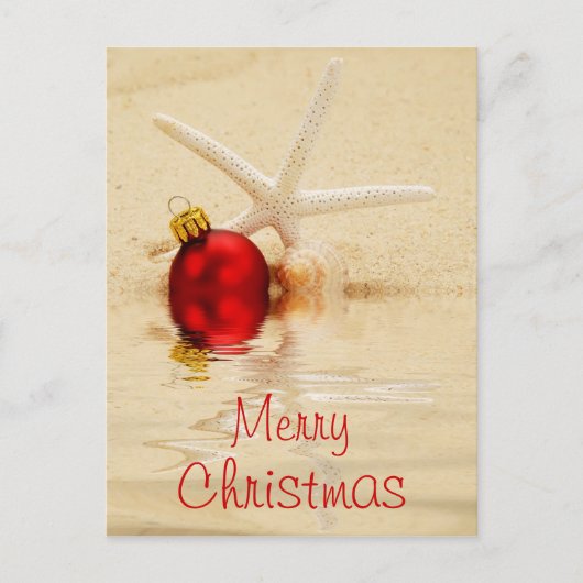 Frohe Weihnachts Starfish Postkarte (Vorderseite)
