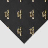 Frohe Weihnachts-Starry-Black-Gold-Typografie Seidenpapier (Ausschnitt)