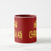 Frohe Weihnachts-Sterne-Nacht-Schriftart Tasse (Zentrum)