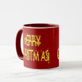 Frohe Weihnachts-Sterne-Nacht-Schriftart Tasse (Vorderseite Links)