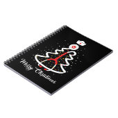 Frohe Weihnachts Stethoscope Nurse Weihnachtsbaum  Notizblock (Linke Seite)