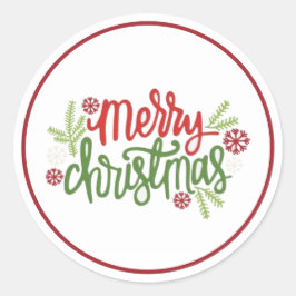 Frohe Weihnachts-Sticker-Siegel Runder Aufkleber