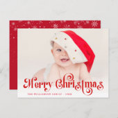 Frohe Weihnachts-Stilschreiben Foto Postkarte (Vorne/Hinten)