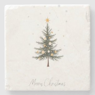 Frohe Weihnachts-Stone-Untersetzer mit Weihnachtsb Steinuntersetzer