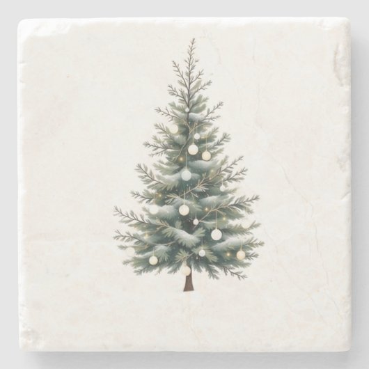 Frohe Weihnachts-Stone-Untersetzer mit Weihnachtsb Steinuntersetzer (Vorderseite)