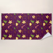 Frohe Weihnachts-Strandtuch Strandtuch (Vorderseite)