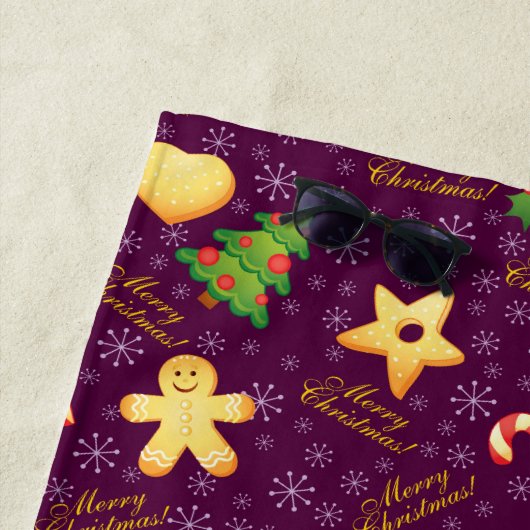 Frohe Weihnachts-Strandtuch Strandtuch (Beispiel)