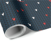 Frohe Weihnachts-Strick Geschenkpapier (Rolleneckpunkt)