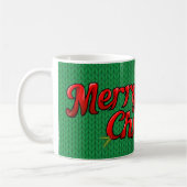 Frohe Weihnachts-Strick Kaffee-Tasse Kaffeetasse (Links)