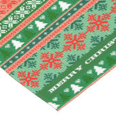 Frohe Weihnachts-Strick Kurzer Tischläufer (Ecke)