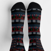 Frohe Weihnachts-Strick Socken (Oben)