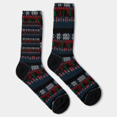 Frohe Weihnachts-Strick Socken (Rechts)