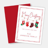 Frohe Weihnachts-Strumpf Feiertagskarte