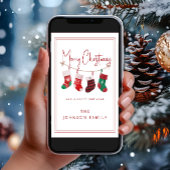 Frohe Weihnachts-Strumpf Feiertagskarte