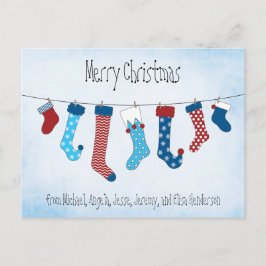 Frohe Weihnachts-Strumpf Feiertagspostkarte