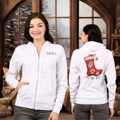 Frohe Weihnachts-Strumpf Full-Zip Hoodie