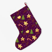 Frohe Weihnachts-Strumpf Großer Weihnachtsstrumpf (Rückseite (Hängend))