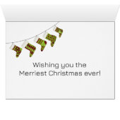 Frohe Weihnachts-Strumpf-Karte (Innenansicht Horizontal (Unten))