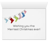 Frohe Weihnachts-Strumpf-Karte (Innenansicht Horizontal (Unten))