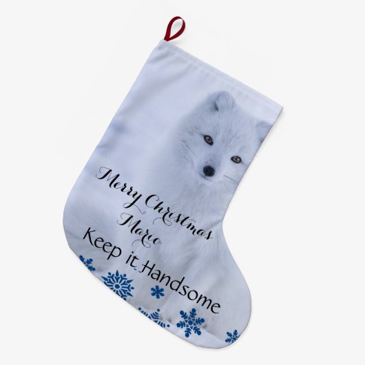 Frohe Weihnachts-Strumpf Polar Bär Behalt Handsome Großer Weihnachtsstrumpf (Vorderansicht (hängend))