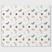 Frohe Weihnachts-Strumpf präsentiert Weihnachtsges Geschenkpapier (Flach)