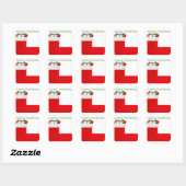 Frohe Weihnachts-Strumpf Stickers (Blatt)