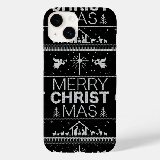 Frohe Weihnachts-Sweater Elegant Religiöse Cas Case-Mate iPhone Hülle (Rückseite)
