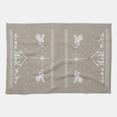 Frohe Weihnachts Sweater Krippe Christlich Geschirrtuch (Horizontal)