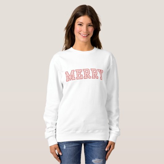 Frohe Weihnachts-Sweater Sweatshirt (Vorne ganz)