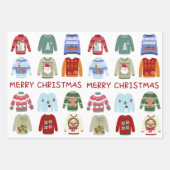 Frohe Weihnachts-Sweaters Geschenkpapier Set (Vorderseite)