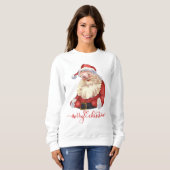 Frohe Weihnachts-Sweatshirt mit Weihnachtsmann Sweatshirt (Vorne ganz)