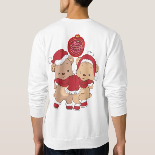 Frohe Weihnachts-Sweatshirt Sweatshirt (Rückseite)