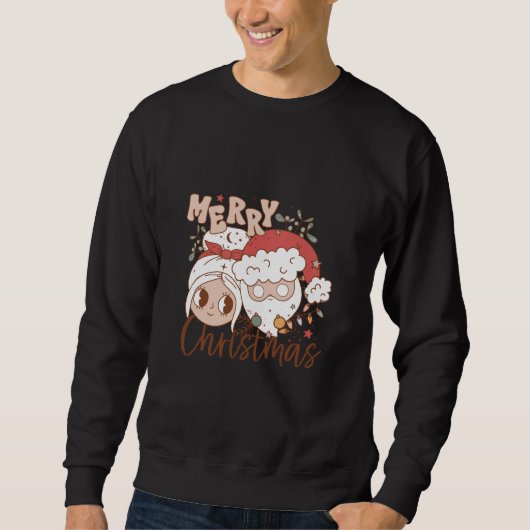 Frohe Weihnachts-Sweatshirt Winterurlaubssaison Sweatshirt (Vorderseite)