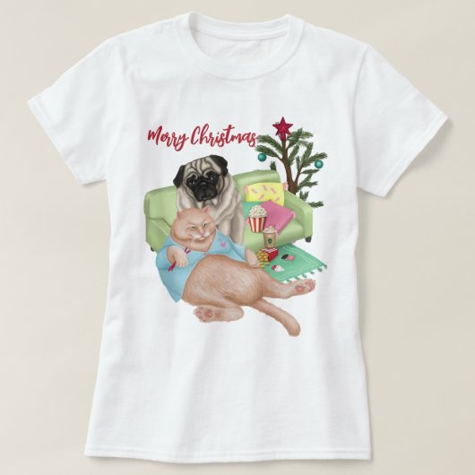 Frohe Weihnachts-T - Shirt (Design vorne)