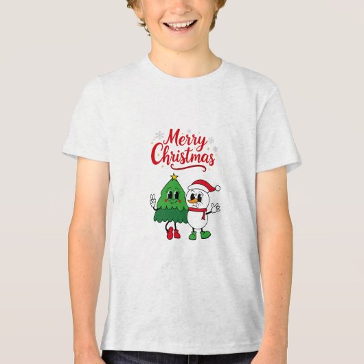 Frohe Weihnachts-T - Shirt für Kinder im neuen Jah (Vorderseite)