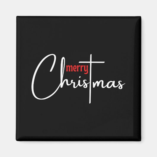 Frohe Weihnachts-T - Shirt Magnet (Vorne)