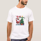 Frohe Weihnachts-T - Shirt | Santa & Tree Design (Vorderseite)