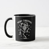 Frohe Weihnachts-Tanz Skeleton Tasse (Links)