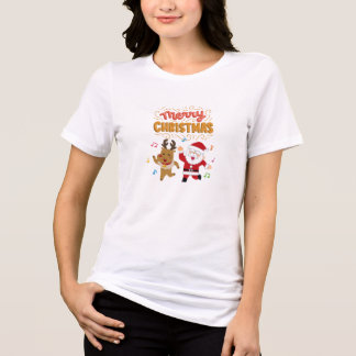 "Frohe Weihnachts-Tanz Weihnachten und Reindeer-T Tri-Blend Shirt