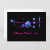 Frohe Weihnachts-Tanzballs Blue Gibney Zazzle Postkarte (Vorne/Hinten)