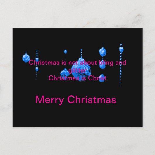 Frohe Weihnachts-Tanzballs Blue Gibney Zazzle Postkarte (Vorderseite)