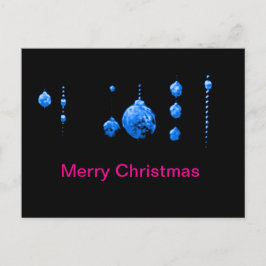 Frohe Weihnachts-Tanzballs Blue Gibney Zazzle Postkarte